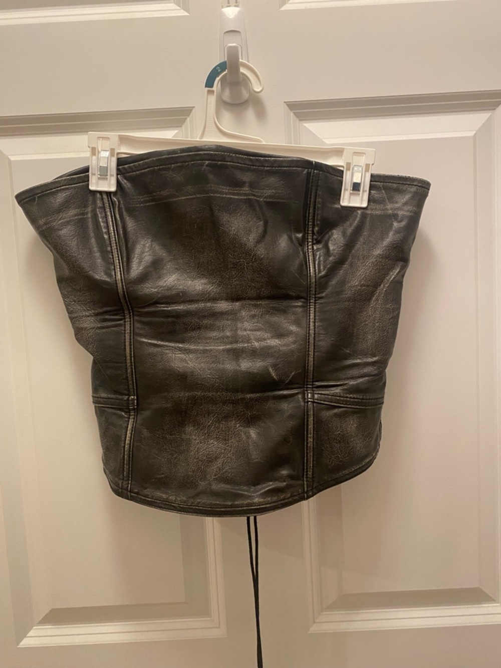 Jaded London Women's Black Faux Leather Corset